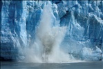 Large chunk of Ice calving from Glacier